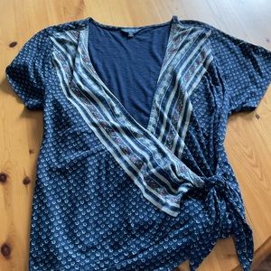 Lucky Brand faux wrap top